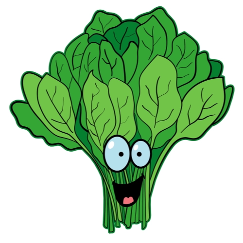 Craft Supply Classroom Cutout | Cartoon or Plain Spinach Vegetable Cutout